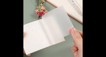 *** 150 Semi Transparante Sticky Notes Semi Transparante Memoblaadjes - 3 blokjes met 50 velletjes - 150 in Totaal - Zelfklevend & Waterbestendig - van Heble® ***