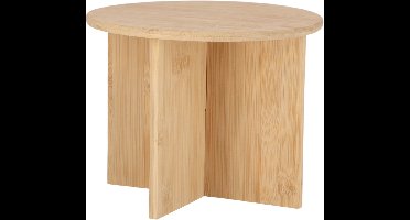 Esschert Design plantentafeltje van bamboe - afmeting: D25 cm x H19.5 cm