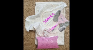 Badcape van Funnies - Met Geborduurde Naam-Slabbetje-Speenhouder - baby shower