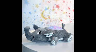 MikaMax Stars Elephant - Ster Olifant Projector - Rustgevende sterrenhemel met 13 liedjes - 30 x 21 x 11 cm - Kalmerende Nachtlamp voor baby's - Projector Baby - Sterren Projector
