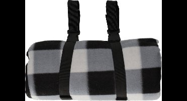 Norlander Picknickkleed - Met fietsdrager - Geruit - 120 x 135 cm - Grijs
