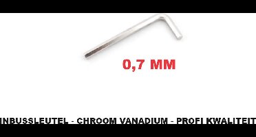 INBUSSLEUTEL 0.7 MM - CHROOM VANADIUM - STIFTSLEUTEL - PROFI KWALITEIT