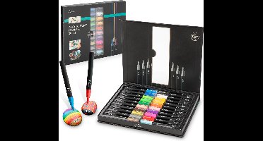 Acrylstiften Set 20pcs - Tekenen & Kleuren - Schilderen voor Volwassenen - Voor Kunst en DIY - Magneetsluiting - Verfstiften - Stiften
