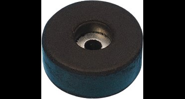 Adam Hall rubber voetje - Zwart 38 x 15 mm met stalen schijf - 4907