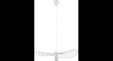 LED Hanglamp - Torna Aupe - E27 Fitting - 1-lichts - Rond - Mat Wit - Metaal