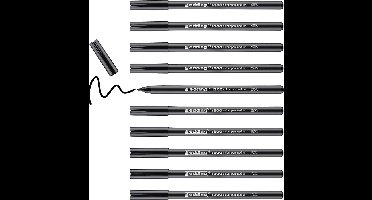 edding 1300 viltstift - zwart - doosje 10 stuks - ronde punt 2 mm, tekenen op papier