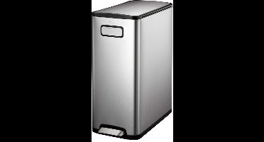 EKO - Ecofly pedaalemmer 45 liter - Stainless steel Plastic - mat RVS - Prullenbak