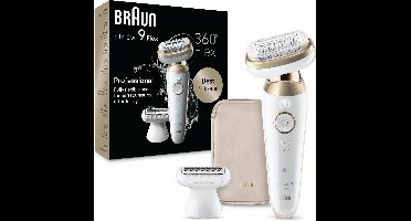 Elektrische epilator - BRAUN - Silk-épil 9 Flex - Gemakkelijk ontharen - 9-041 3D - Wit/Goud