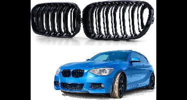 Grill Nieren Dubbele Spijl M Performance Look Piano Lak Zwart Glanzend Geschikt voor Bmw 1 Serie F20 F21 118i 120i 123i130i 135i 140i Grille Auto Accessoires M1 118d 120d