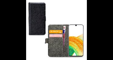 Mobilize Telefoonhoesje geschikt voor Samsung Galaxy A33 Hoesje | Mobilize Classic Gelly Wallet Bookcase Portemonnee | Pasjeshouder voor 2 Pasjes | Telefoonhoesje voor Pinpas / OV Kaart / Rijbewijs - Zwart