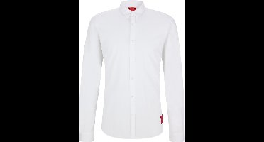 HUGO Ero-w slim fit overhemd - wit - Strijkvriendelijk - Boordmaat: 43 - 44