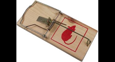 Benson Muizenval / rattenval - extra groot - hout/metaal - muizenvallen/muizenklemmen