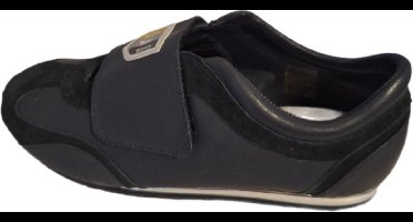 D&G 1 STRAP DARKBLEU SNEAKER IN LEER EN SUEDE SIZE 40