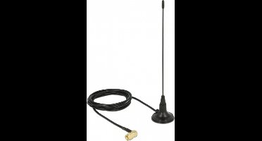 480 MHz antenne SMA-plug 90 ° 2,5 dBi Vaste omnidirectionele met magnetische basis en verbindingskabel RG-174 1,5 m Buiten zwart
