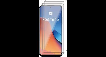 Screenprotector geschikt voor Xiaomi Redmi 12 - 3x Glas Screen Protector