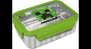 Stor Young Adult - Minecraft - Stainless Steel Rectangular Sandwich Box - Creeper