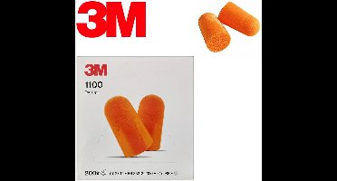 3M 1100 oordoppen - 200 stuks - 37dB - Geluidstoppers - bouw - slapen - geluidsomgeving - HaVre Holland