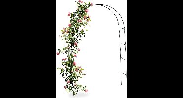 International Rozenboog en poort, 240 x 140 x 37cm, pergola van metaal, rankhulp, tuinboog, klimopboog