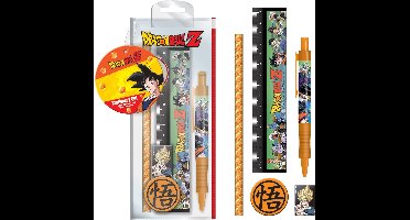 DRAGON BALL Z Schrijfwarenset Incl. Pen, Potlood, Gum, Puntenslijper, Liniaal