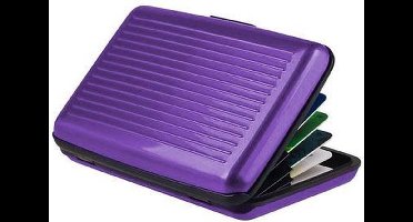 New Age Devi - Paarse Premium Alu Wallet - Lichtgewicht en Anti Skimming | Perfect voor Creditcards, Pasjes en Geld | Paars / Purple