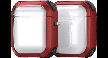 Mobigear Hoesje geschikt voor Apple AirPods 2 Hardcase Hoesje | Mobigear Shockproof - Rood