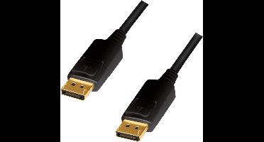 LogiLink DisplayPort AV Aansluitkabel [1x DisplayPort - 1x DisplayPort] 3 m Zwart