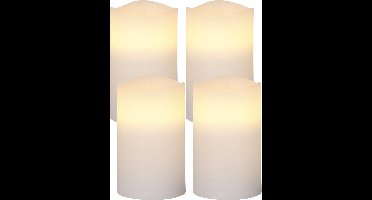 Star Trading LED stompkaarsen 'May', natuurlijk wit, echte was, set van 4
