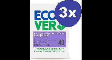 Ecover Waspoeder Color (40 wasbeurten) (3x 3kg)