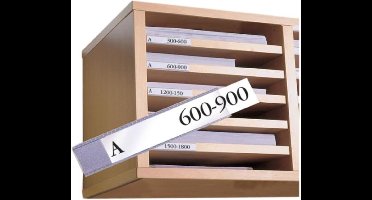 3L - Shelving label holders- 20 x 150mm - wit- zelfklevend - 10 stuk