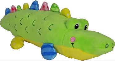 Boon Hondenspeelgoed Krokodil Pluche Multicolor + Piep Eco 28cm