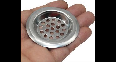 New Age Devi - Gootsteenzeefje: Hoogwaardige Kwaliteit RVS - 7,5 cm