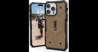 Urban Armor Gear Pathfinder Hoesje geschikt voor Apple iPhone 15 Pro Max | Compatible met MagSafe | Bruin