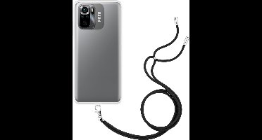 Just in Case hoesje met koord geschikt voor Xiaomi Poco M5s Hoesje met Koord - Flexibele Case - Transparant