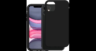 Just in Case hoesje geschikt voor iPhone 11 Hoesje Siliconen - Flexibele Case - Zwart