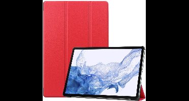Just in Case tablet Hoes geschikt voor Samsung Galaxy Tab S8 Plus - TriFold Bookcase - Rood