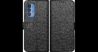 Just in Case hoesje geschikt voor Motorola Edge 20 Pro Hoesje met Pasjeshouder - Bookcase Classic - Zwart