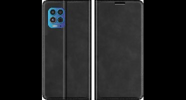 Just in Case hoesje geschikt voor Motorola Moto G100 - Hoesje met Pasjeshouder - Luxe Book Case - Zwart