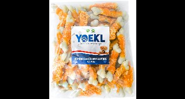 YOEKL Kip en Calcium Kluifjes - 400 Gram - Hondensnacks - Hondensnoepjes - Hondensnacks Gedroogd