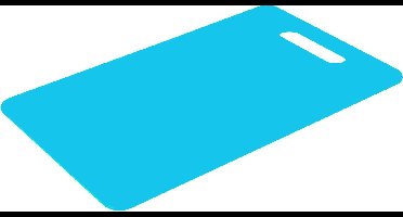 Excellent Houseware snijplank - set van 2 formaten - blauw - kunststof