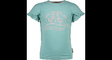 Meisjes t-shirt ruffel mouw - Canton groen