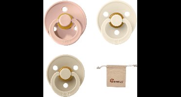 BIBS Fopspenen - Maat 2 6-18 maanden - Latex – Vanilla – Ivory– Blush