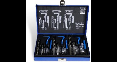 88-delige schroefdraadreparatieset schroefdraadreparatie M6, M8, M10 schroefdraadhuls inzetstukken