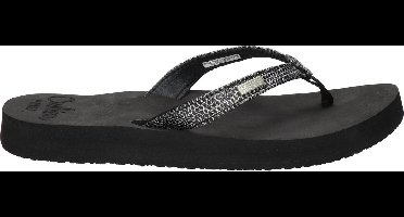 Reef Star Cushion Sassyblack/Silver Dames Slippers - Zwart/Zilver - Maat 41