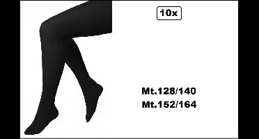 10x Maillot zwart in 2 maten - mt.128/140 en 152/164 - Piet Sinterklaas evenement thema feest festival kou