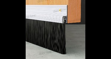 Stripborstel met h-profiel | Voor afdichting van kieren, recht profiel | Lengte: 1000 mm | Zichtbare haarlengte: 60 mm | Totale hoogte: 94 mm