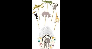 Folat - Cupcake decoratie set zoo party