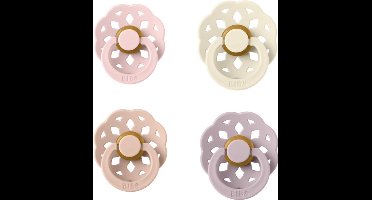 Boheme Fopspeen set 4 stuks Blossom Ivory Blush en Dusky Lilac maat 1 - Geschikt voor baby's van 0-6 maanden