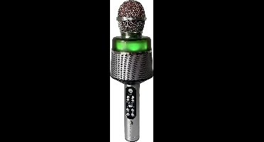 N-GEAR Star Mic - Bluetooth Karaoke Microfoon voor Kinderen - met Speaker & Verlichting - Draadloos - Silver