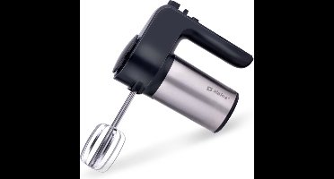 alpina Elektrische Handmixer - 230 V - 6 Snelheidsstanden - Elektrische Mixer - 400 W - 2 Gardes en 2 Deeghaken - met Opbergstandaard - Keukenmixer - ABS/ RVS - Zwart