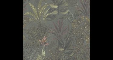 PLANTEN EN STRUIKEN BEHANG | Floraal - Groen Bordeaux - Living Walls Drawn Into Nature